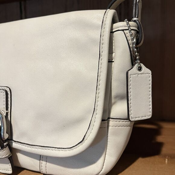 Coach Hadley Leather field bag Chalk Silver Gorgeous F29763 Crossbody Hangtag - Picture 2 of 13